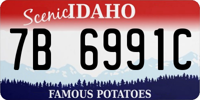ID license plate 7B6991C