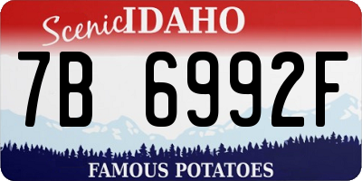 ID license plate 7B6992F
