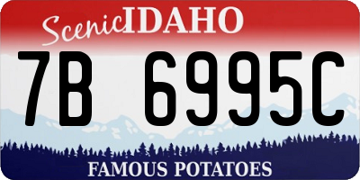 ID license plate 7B6995C