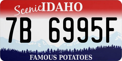 ID license plate 7B6995F