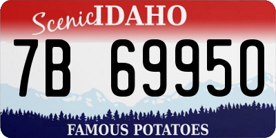 ID license plate 7B6995O