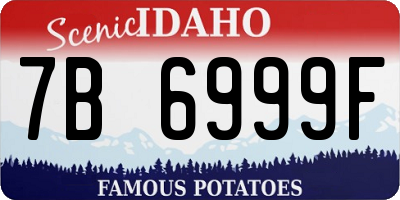 ID license plate 7B6999F
