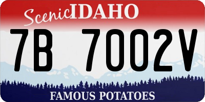 ID license plate 7B7002V