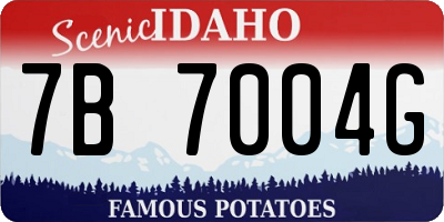 ID license plate 7B7004G