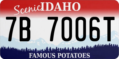 ID license plate 7B7006T