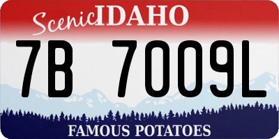 ID license plate 7B7009L