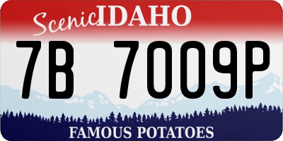 ID license plate 7B7009P