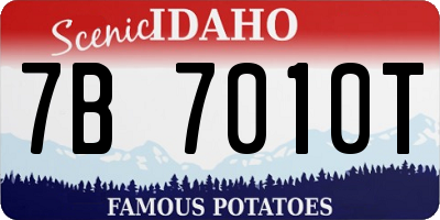 ID license plate 7B7010T