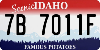 ID license plate 7B7011F