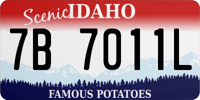 ID license plate 7B7011L