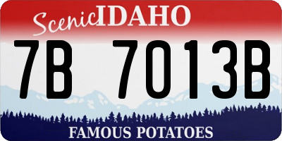 ID license plate 7B7013B