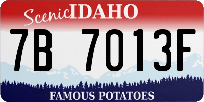 ID license plate 7B7013F