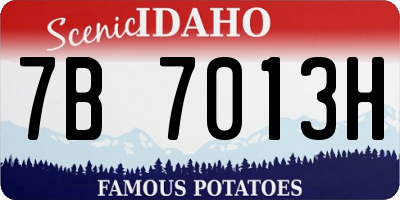 ID license plate 7B7013H