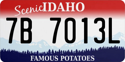 ID license plate 7B7013L