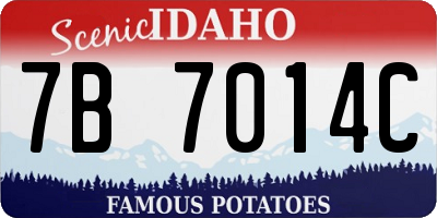 ID license plate 7B7014C