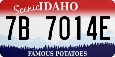 ID license plate 7B7014E