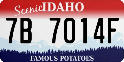 ID license plate 7B7014F