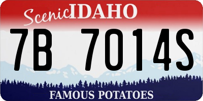 ID license plate 7B7014S