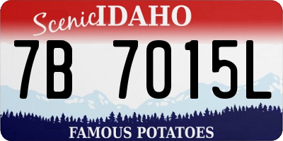 ID license plate 7B7015L