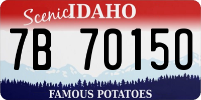 ID license plate 7B7015O