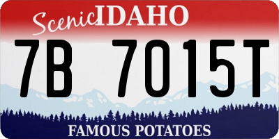 ID license plate 7B7015T