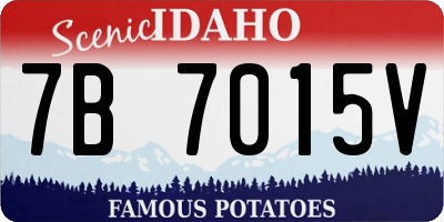 ID license plate 7B7015V