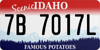 ID license plate 7B7017L