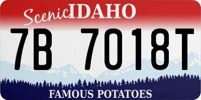 ID license plate 7B7018T