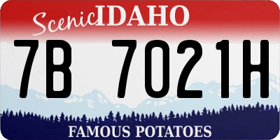 ID license plate 7B7021H