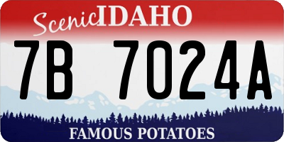 ID license plate 7B7024A