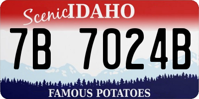 ID license plate 7B7024B