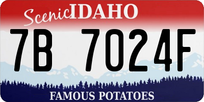 ID license plate 7B7024F