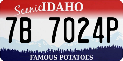 ID license plate 7B7024P