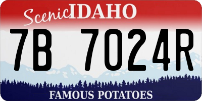 ID license plate 7B7024R