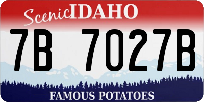 ID license plate 7B7027B