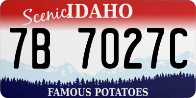 ID license plate 7B7027C
