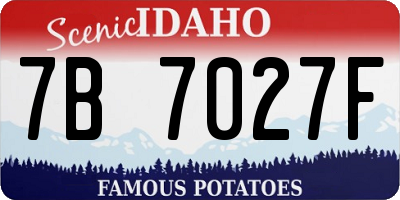 ID license plate 7B7027F