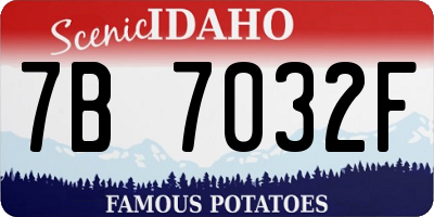 ID license plate 7B7032F