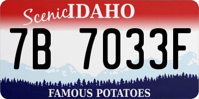 ID license plate 7B7033F