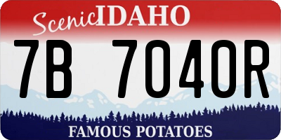 ID license plate 7B7040R