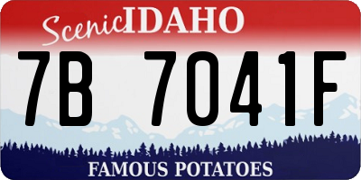 ID license plate 7B7041F