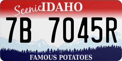 ID license plate 7B7045R