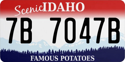 ID license plate 7B7047B