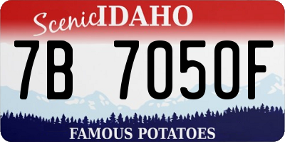 ID license plate 7B7050F