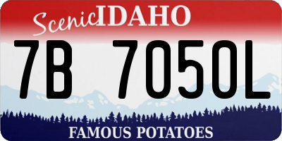 ID license plate 7B7050L