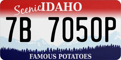 ID license plate 7B7050P