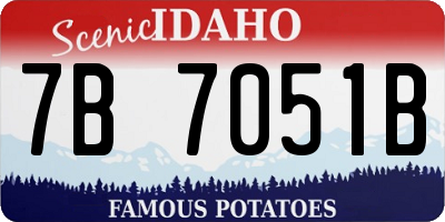 ID license plate 7B7051B