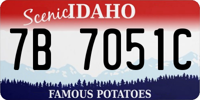 ID license plate 7B7051C