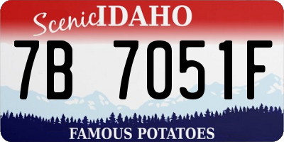 ID license plate 7B7051F