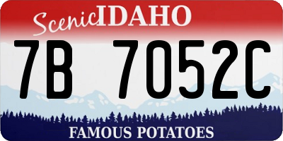 ID license plate 7B7052C